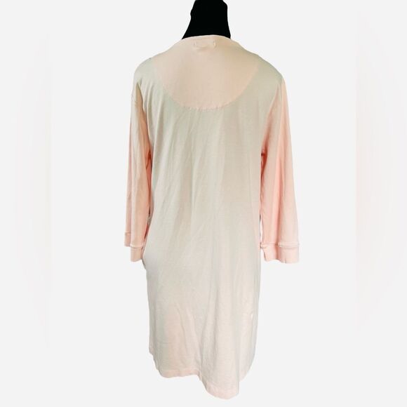 COTN Classic Zip Robe Size Small Pastel Pink with 3/4 Sleeve Pima Cotton NWOT - Picture 4 of 5